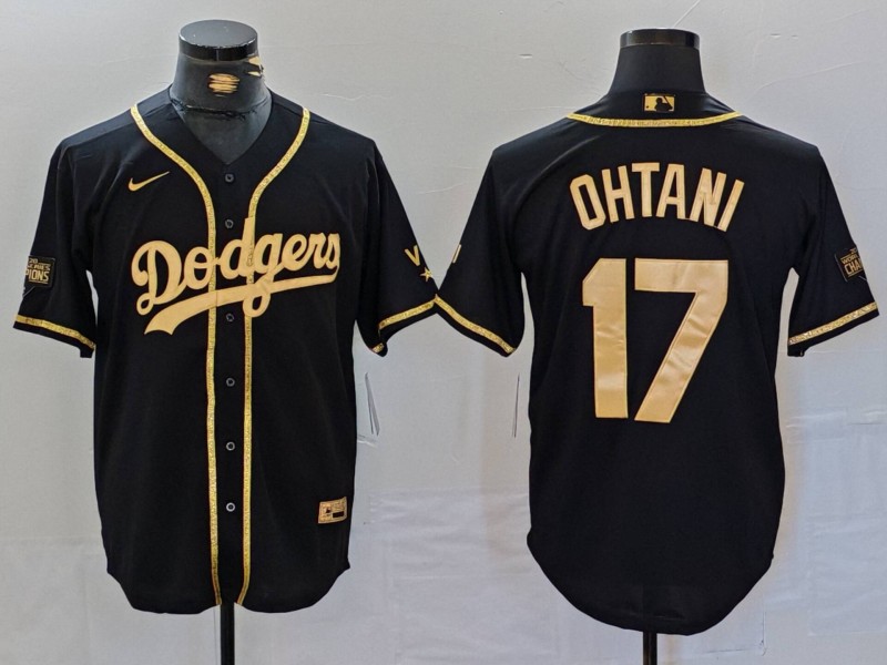 Men's Los Angeles Dodgers Shohei Ohtani #17 Black Team Jersey